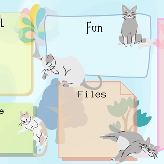 Cute Cat Organised Wallpaper