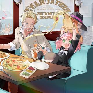 naw we got anya pullin a big slice of pizza then a drink spilling then a guy fallin in love by the window then a maid pouring to much coffee into a cup a guy getting dragged by his dog..WHY IS THE MOM SURPRISED WHEN THE DAD OVER HERE LOOKIN TERRIFIED 