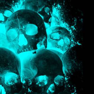 Blue skull wallpaper