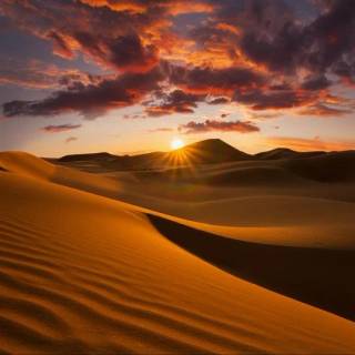 Sahara sunset Wallpapers