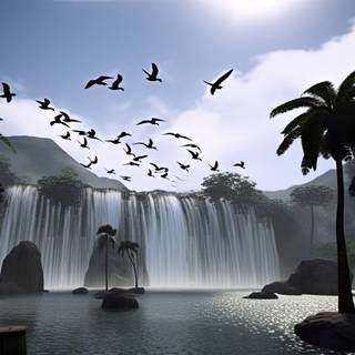 Epic tropical Waterfall Wallpaper