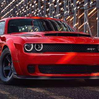 Red Dodge Challenger 4k wallpaper
