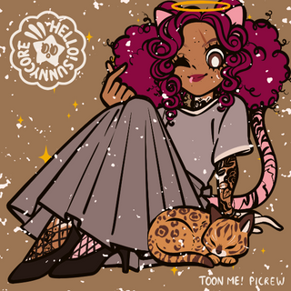 clawdeen with pet leopard