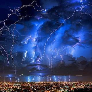 Blue Lightning Aesthetic