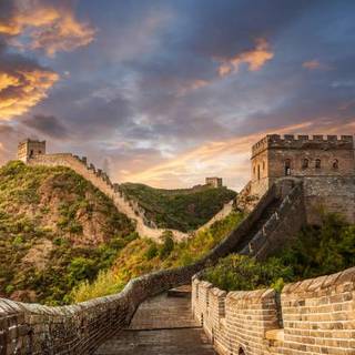 Sunset Great Wall Of China wallpaper