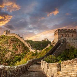 Sunset Great Wall Of China wallpaper