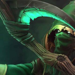 green wizard 4K wallpaper