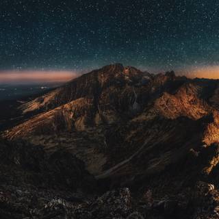 Mountains in the night 4k hd ultra wallpaper