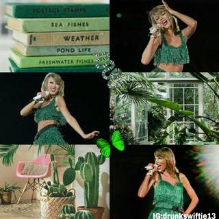 Taylor swift green wallpaper
