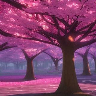 Japanese blossom tree fantasy 4k wallpaper