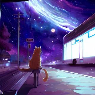 Cat looking at space. 