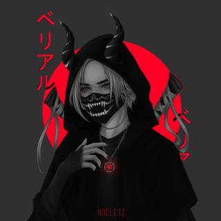 anime girl with a mask