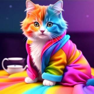 colorful cat wallpaper 