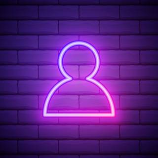 Cute neon profile pic