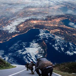 Fantasy skateboarder wallpaper