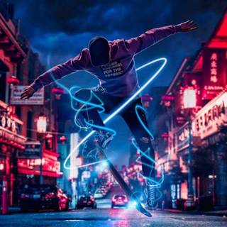 Fantasy skateboarder wallpaper