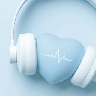 cute blue headphones