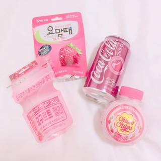 Pink food aesthetic 
