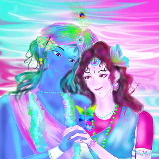 Radha Krishna digital art
