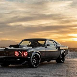 Black Ford Mustang Boss, Model 302