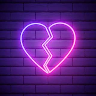 cute neon broken heart ♥
