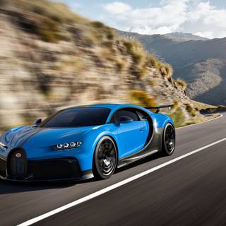 Blue Bugatti Chiron Pur Sport Wallpaper