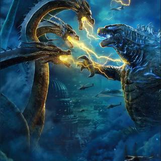 Godzilla vs King Ghidorah 4k hd ultra wallpaper