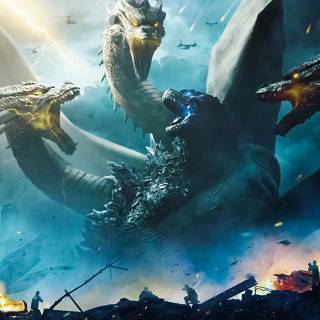 Godzilla vs King Ghidorah 4k hd ultra wallpaper