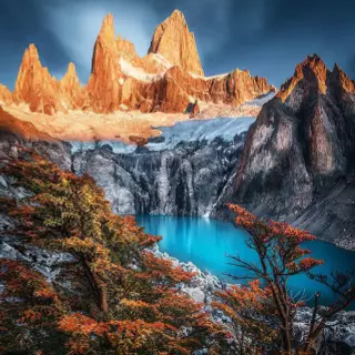 Mount Fitz Roy in Los Glaciares National Park, Argentina, Mountains, Park, Blue Sky, HD wallpaper 