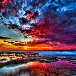 The beautiful sunset 4k wallpaper