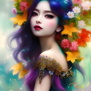 Mobile Wallpaper: Princess With Flowers