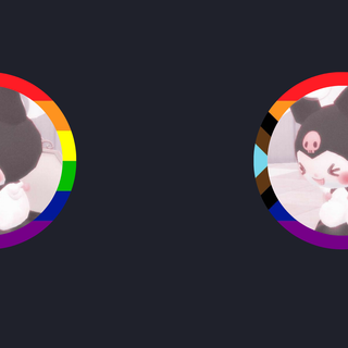 new pride flag kuromi pfp background