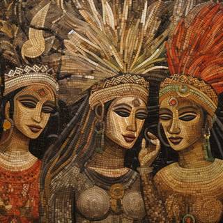 Intricate Bali Mosaic Art