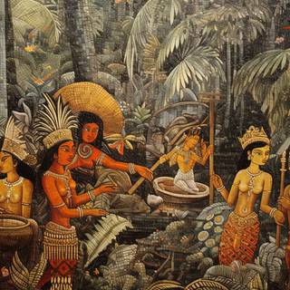 Intricate Bali Mosaic Art