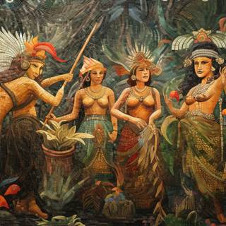 Intricate Bali Mosaic Art