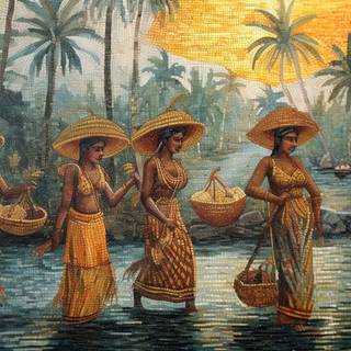 Intricate Bali Mosaic Art