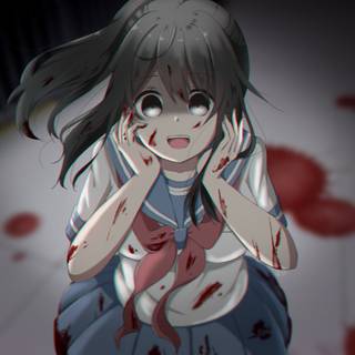 yandere anime girl chromebook & desktop wallpaper