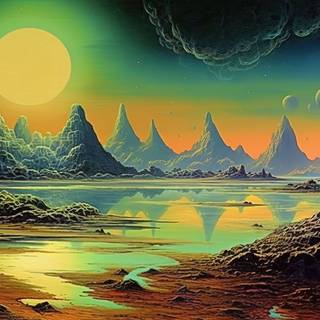 Extraterrestrial Paradise Beach Artwork