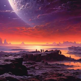 Extraterrestrial Paradise Beach Artwork