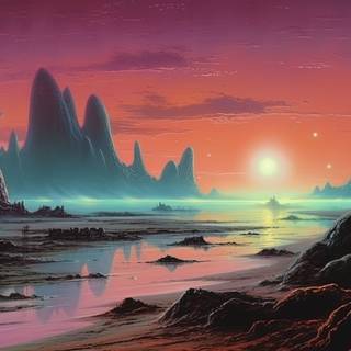 Extraterrestrial Paradise Beach Artwork