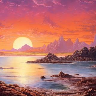 Extraterrestrial Paradise Beach Artwork