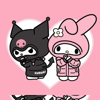 Gangster Kuromi And My Melody Wallpaper
