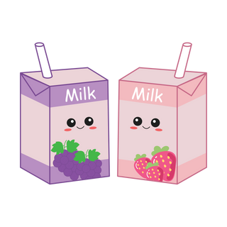 Cute Grape and Strawberry Milk