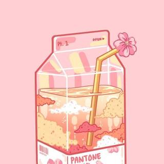 Cute Orange and Pink Milk