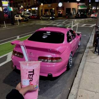 Pink car aesthetic 