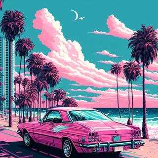 Pink car aesthetic