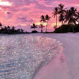 Pink sunset aesthetic 