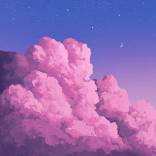 Pink sunset aesthetic