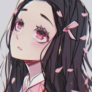 nezuko kamado demon slayer kawaii cute pink aesthetic pfp anime cherry blossoms sakura