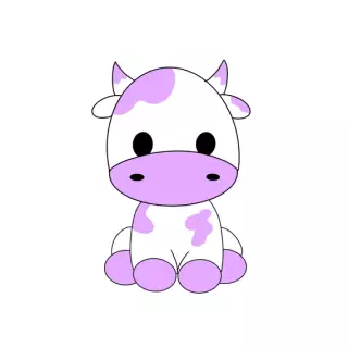 Purple cute cow ☺♥